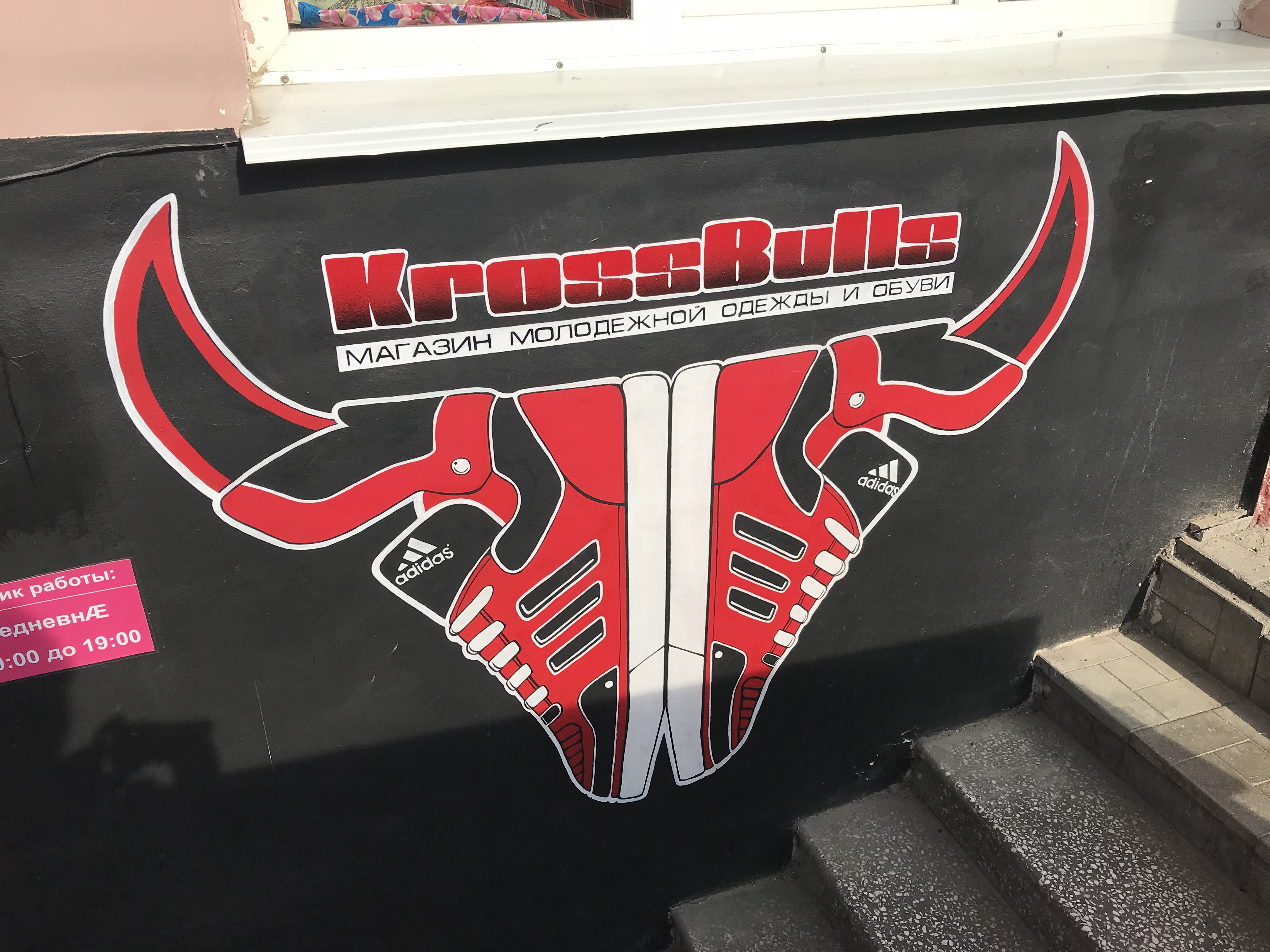 Россия, Владикавказ, KrossBulls, ejway.ru, роспись, кроссовки, adidas