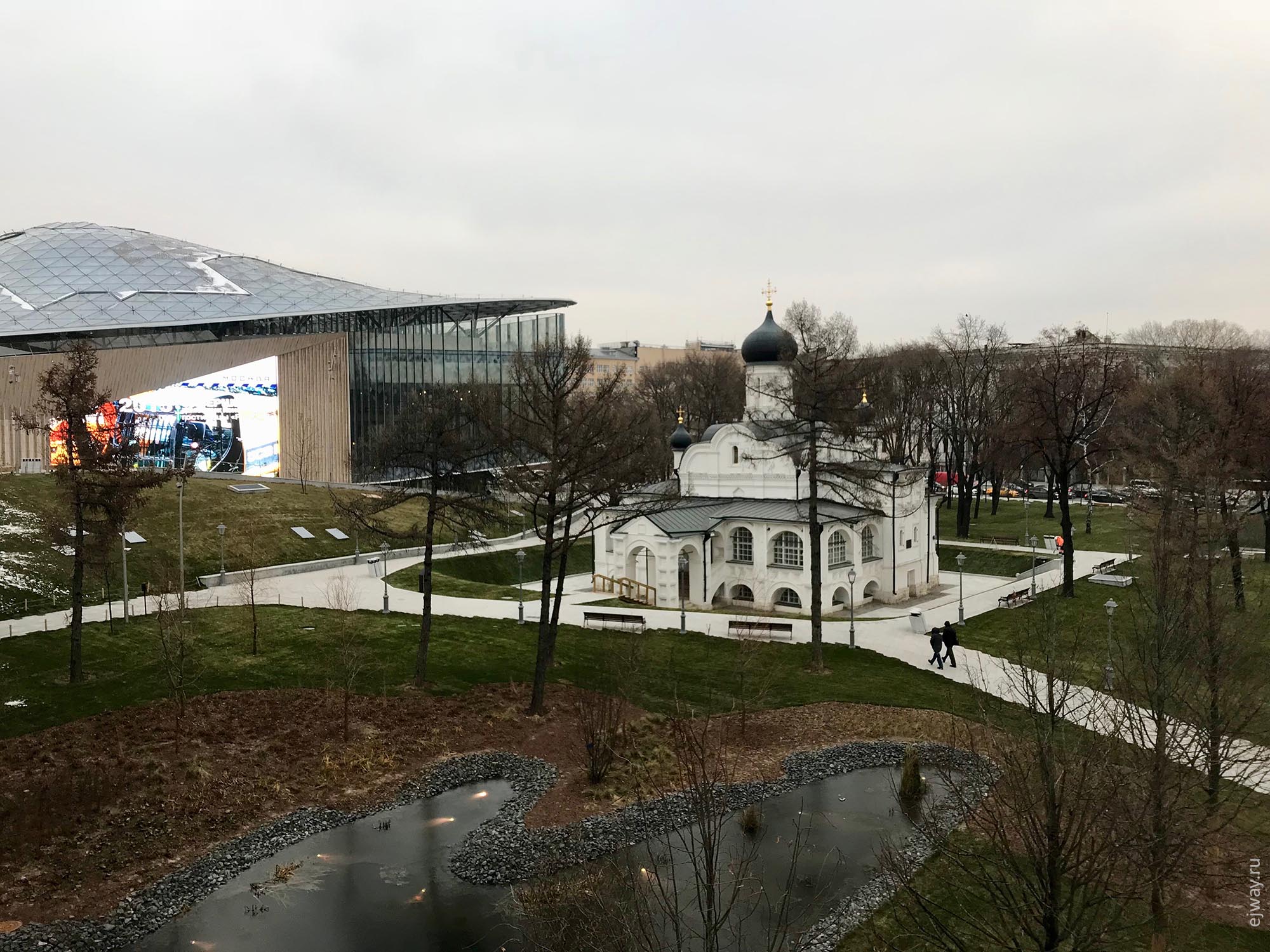 Москва, парк Зарядье, ejway.ru, зарядье, церковь